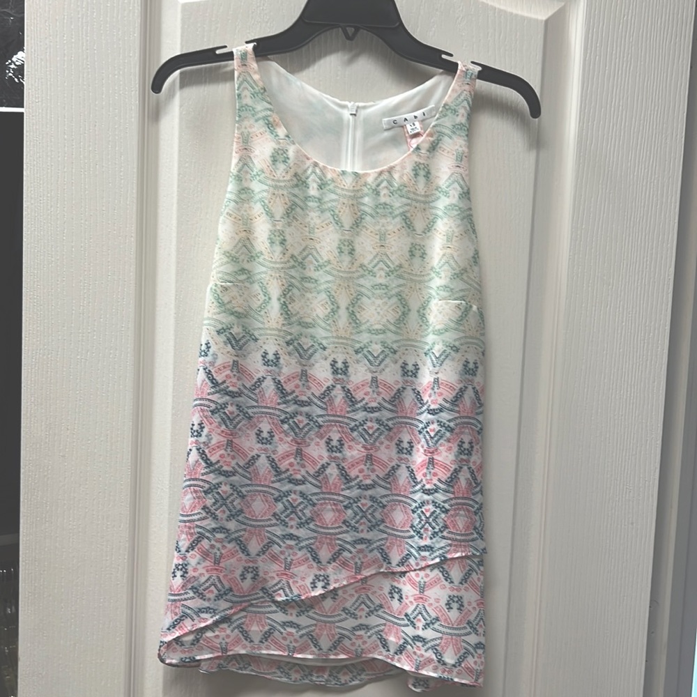 NWOT CAbi Mosaic Print Style #250  XS